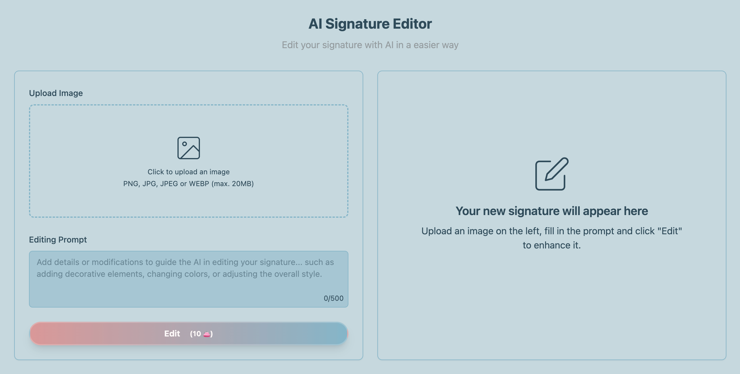 AI Signature Editor