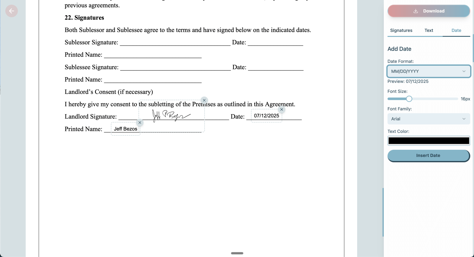 Sign PDF Online