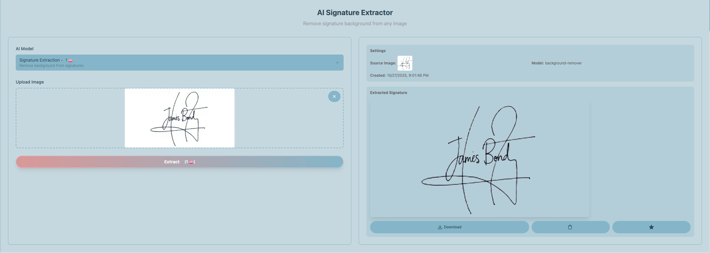 AI Signature Extractor