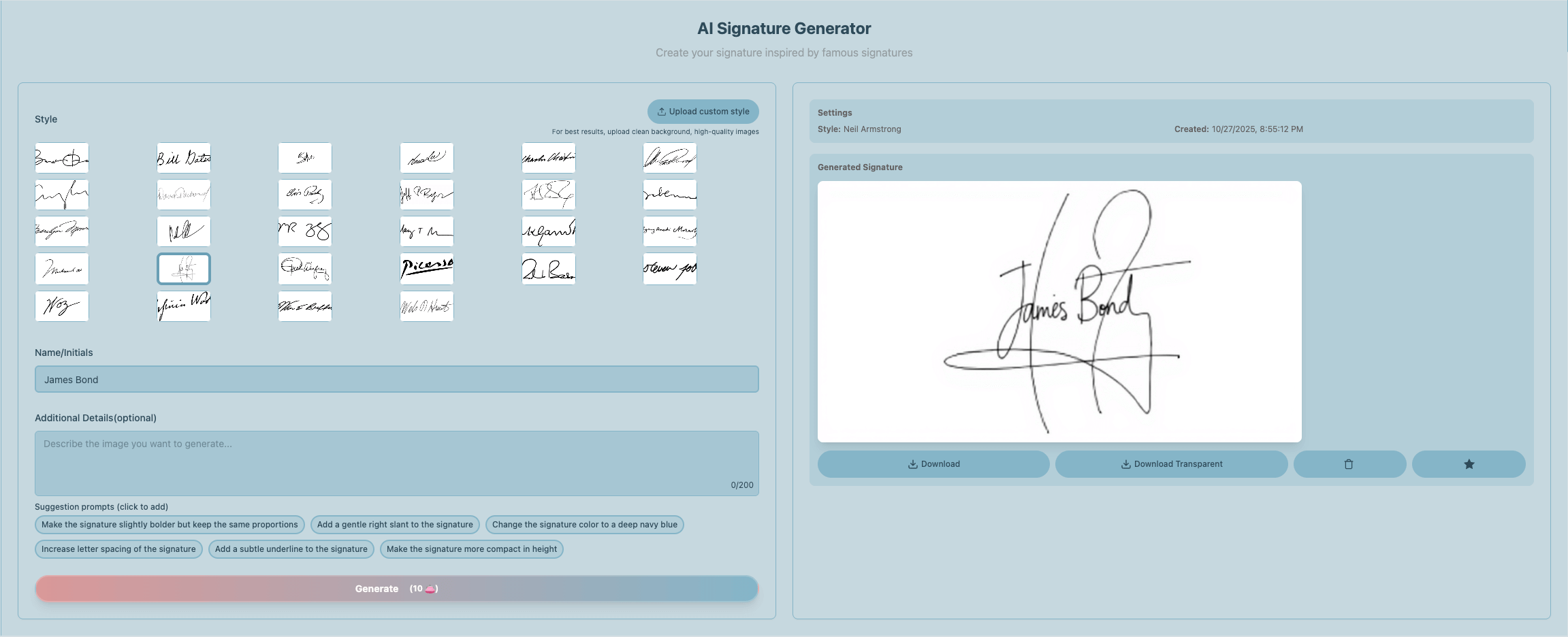 AI Signature Generator