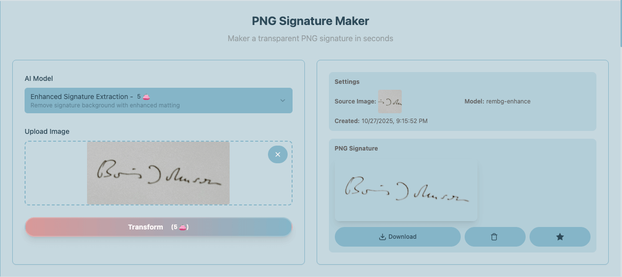 Handwritten Signature Extraction